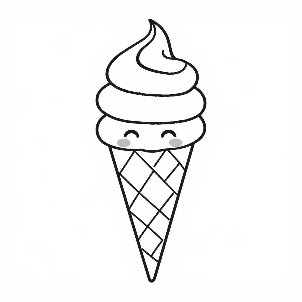 Smiling Ice Cream Cone