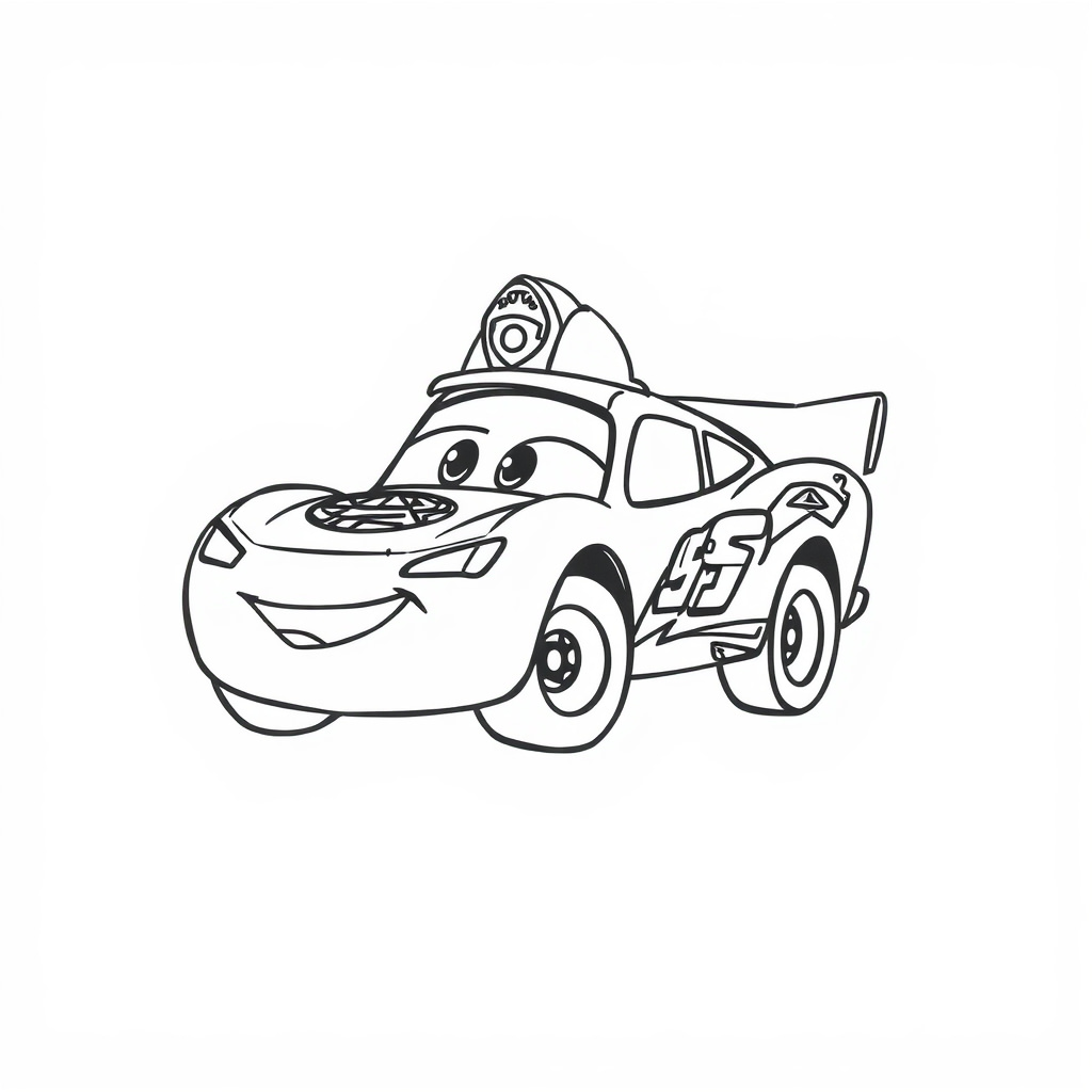 Lightning McQueen as a firefighter