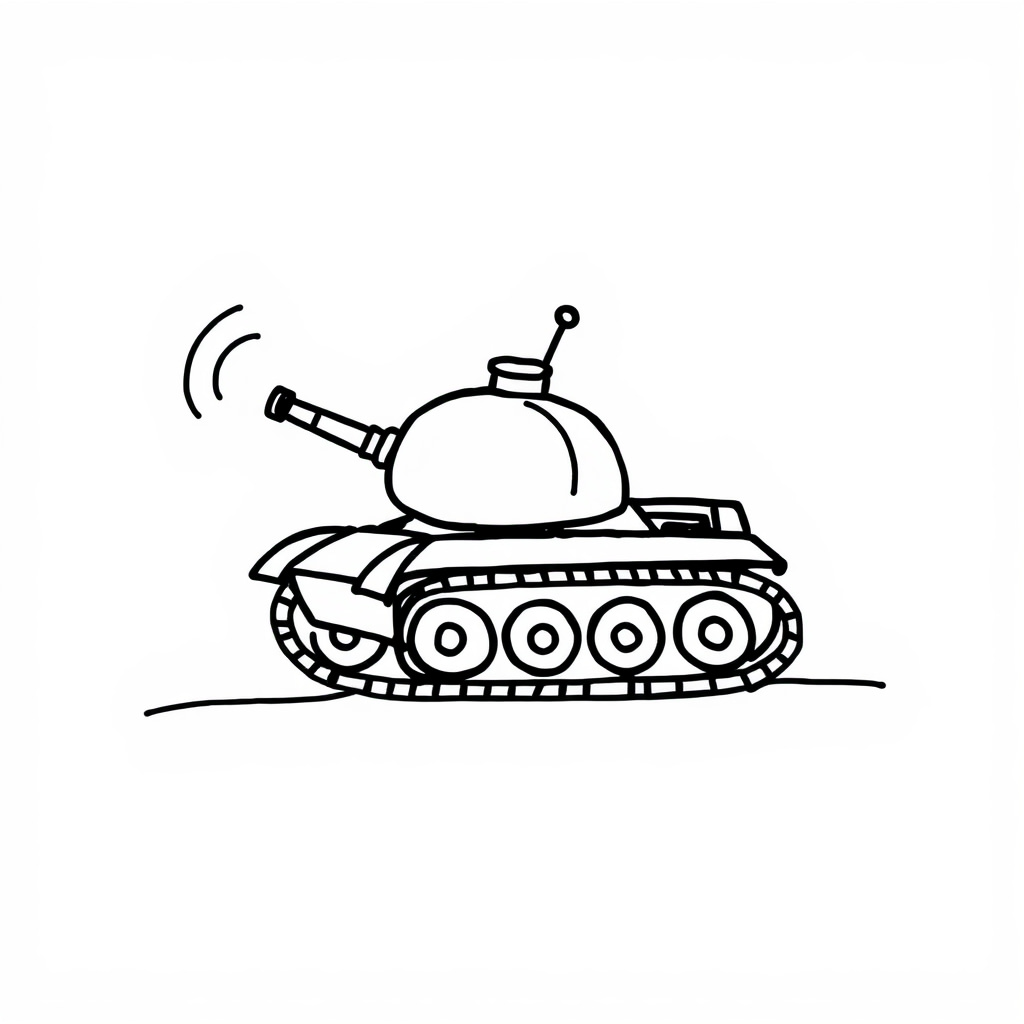 Tank with antennae receiving a signal