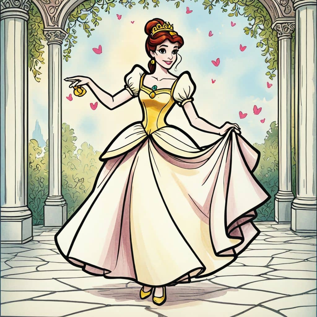 Colored Cinderella - the Disney Princess dancing