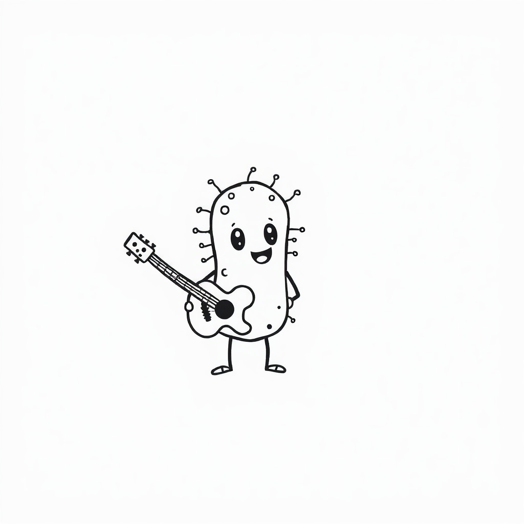 Ribosome playing a guitar