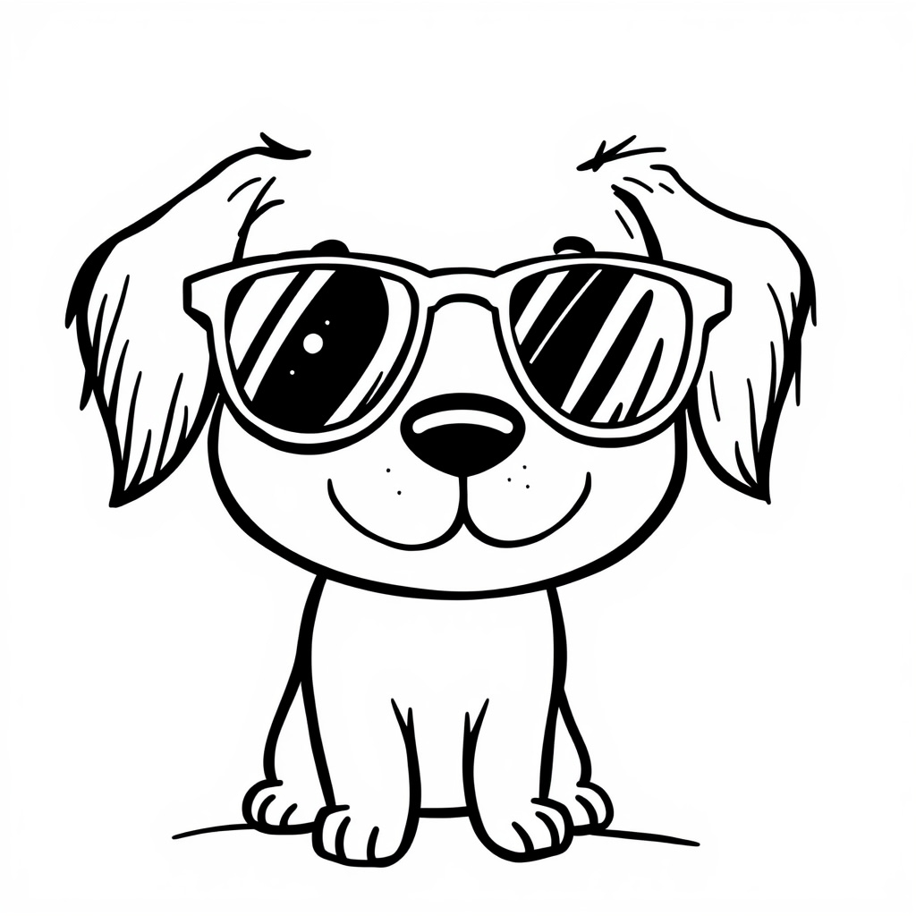 Dog wearing sunglasses