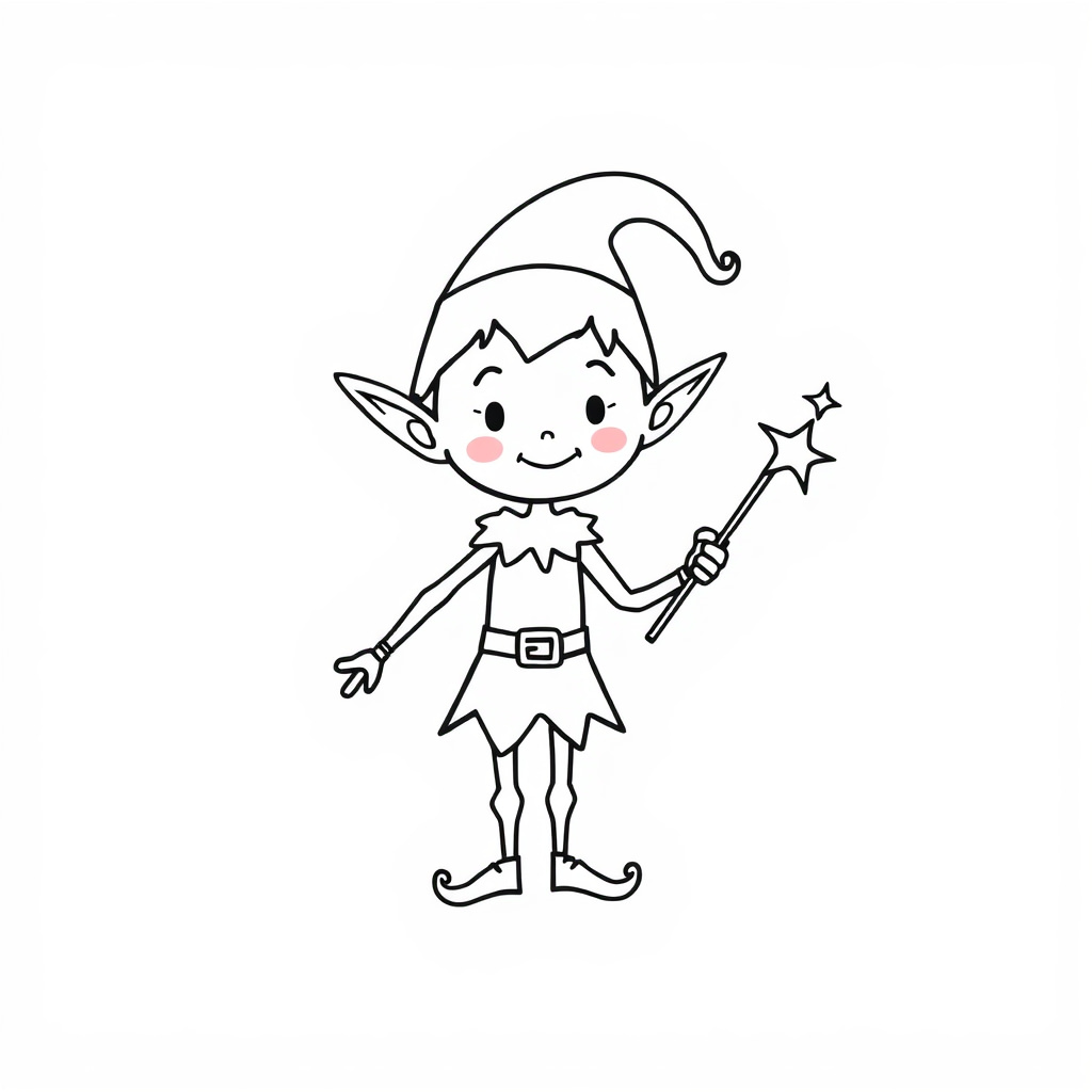 Elf with a magic wand