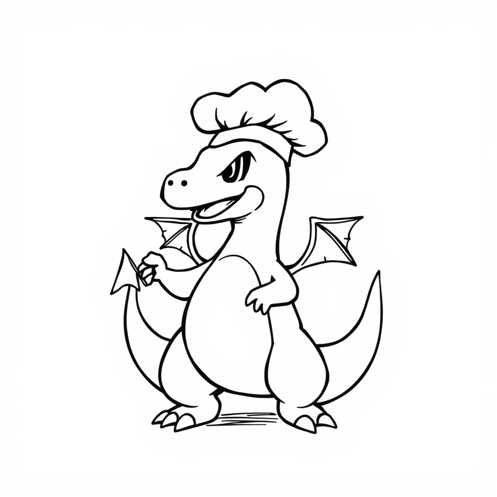 Charizard as a chef