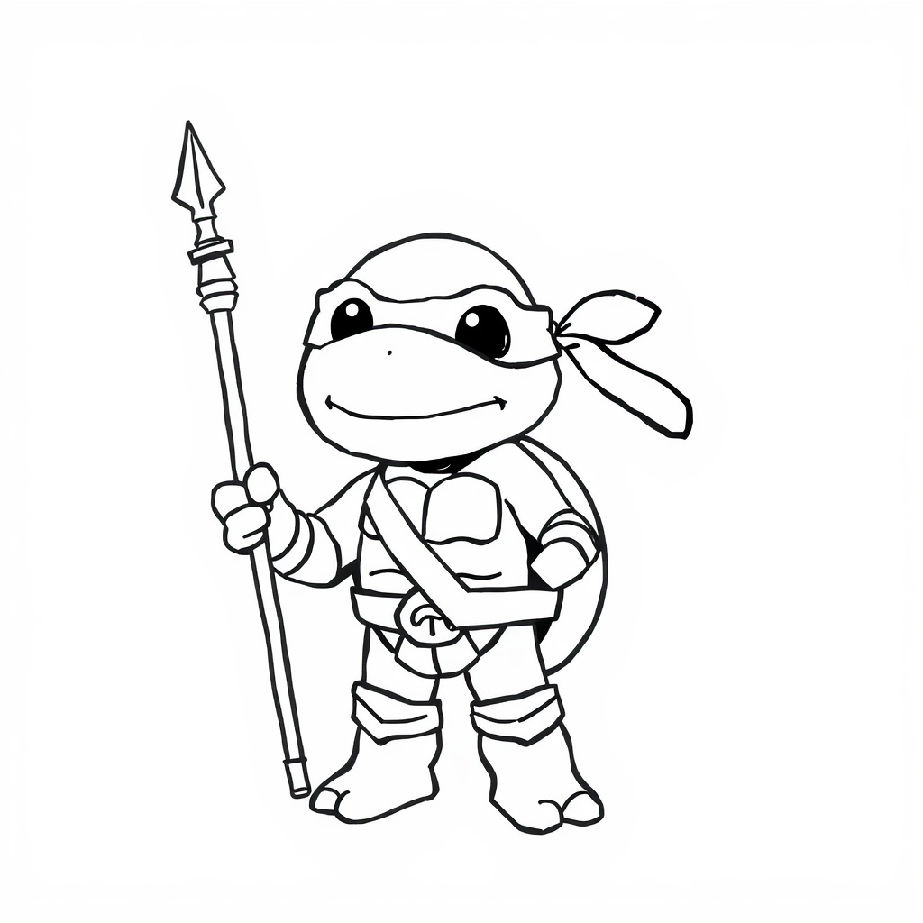 Donatello with staff ready