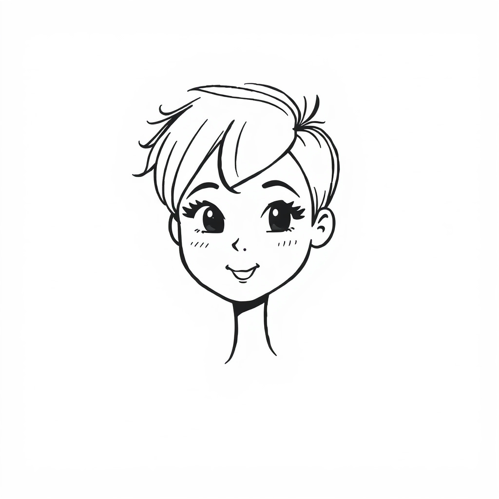 Woman with pixie cut