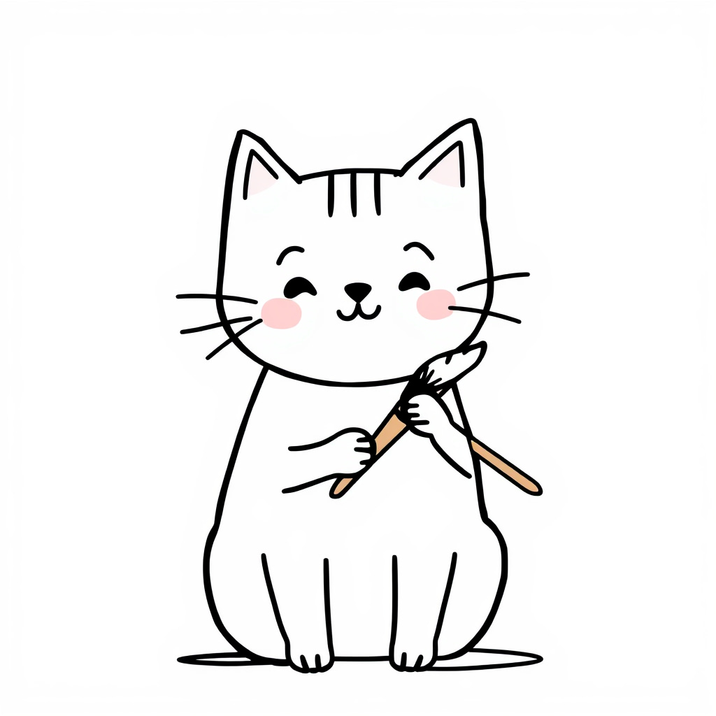 Painting Cat with a Tiny Brush