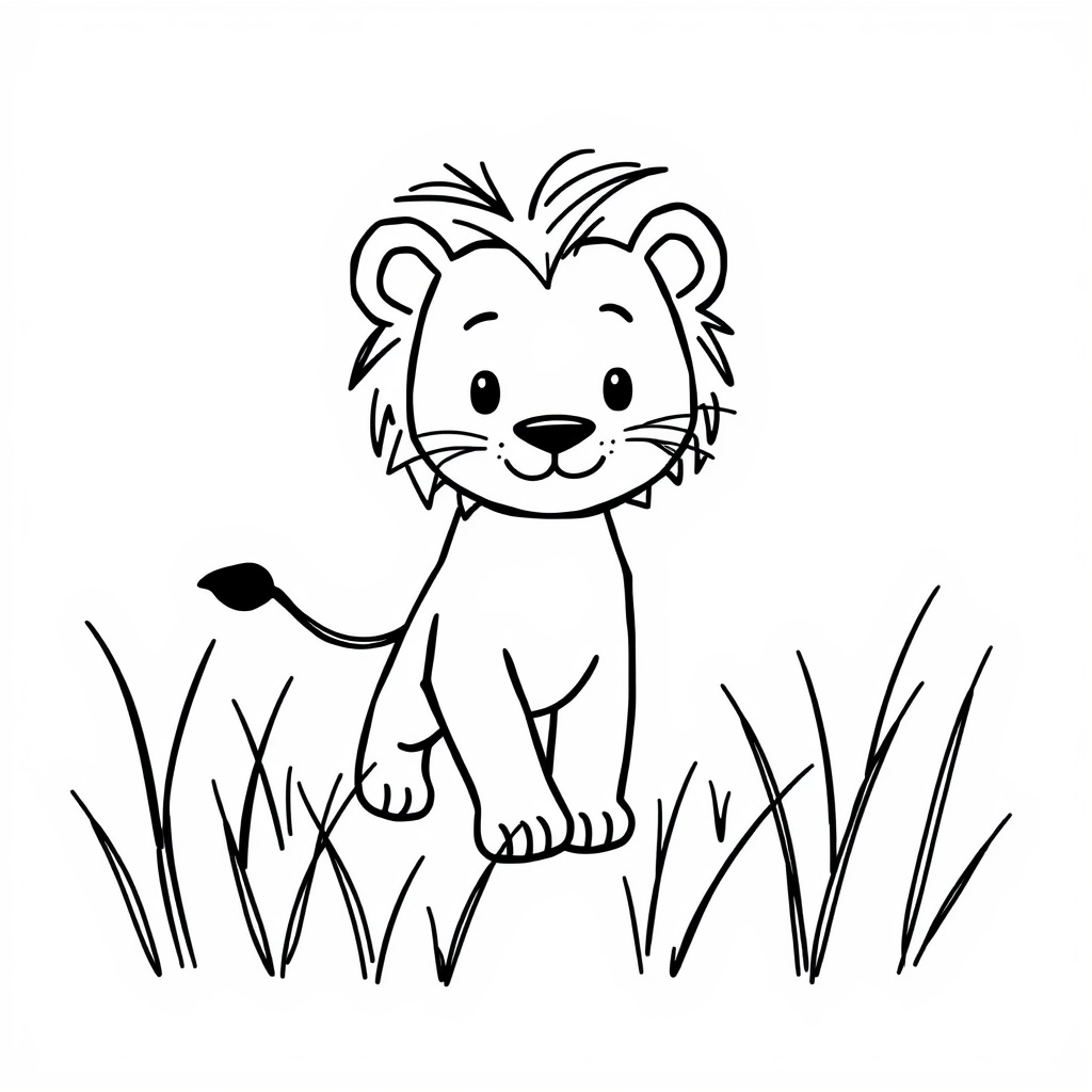 Lioness strolling through tall grass