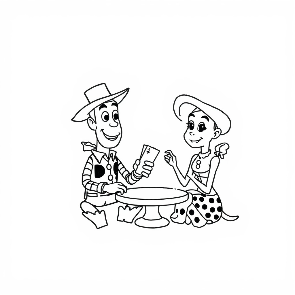 Woody playing cards with Jessie