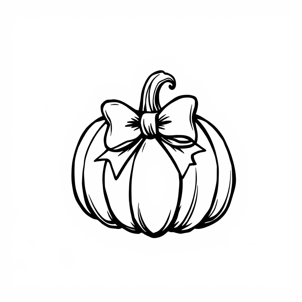 Ribbon on a Halloween pumpkin