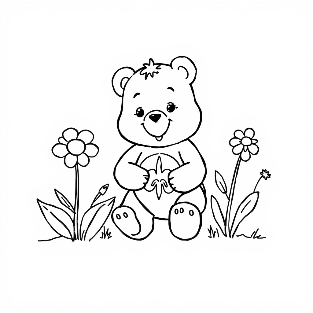 Care Bear spring flower picking