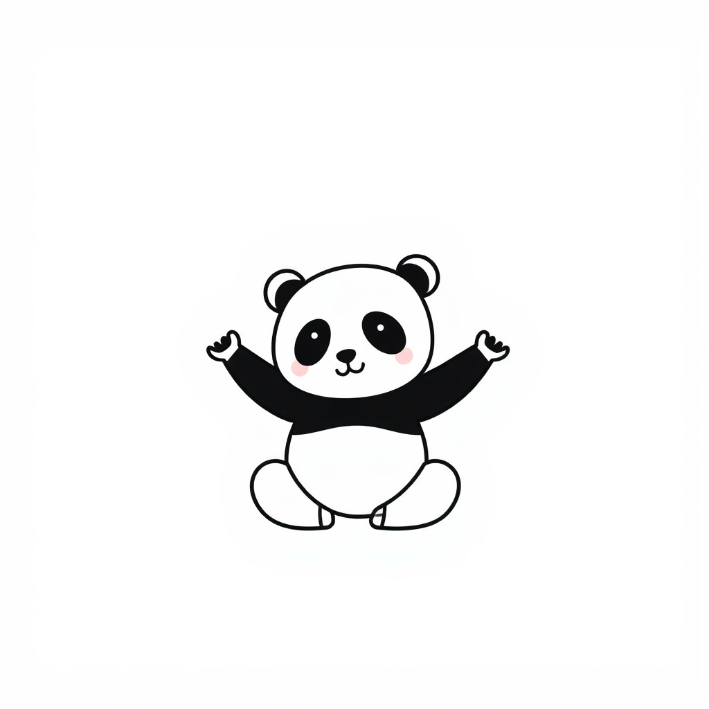 Panda doing yoga