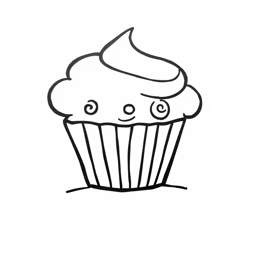 Cupcake with swirls