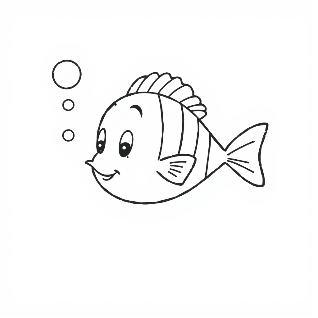 Flounder blowing bubbles