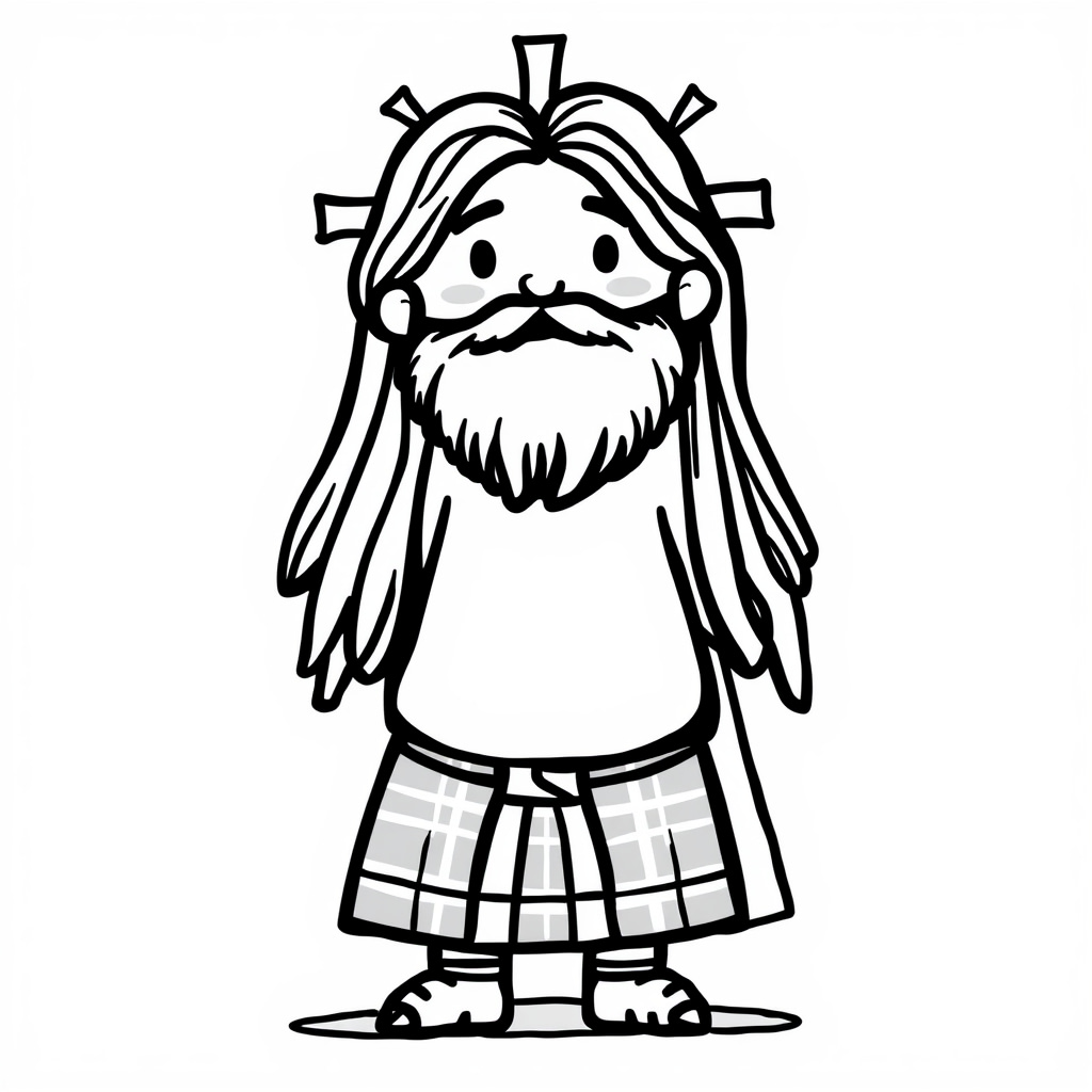 Jesus in a Scottish kilt