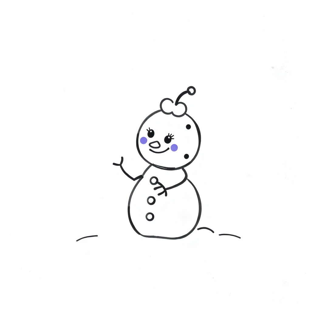 Blueberry building a snowman