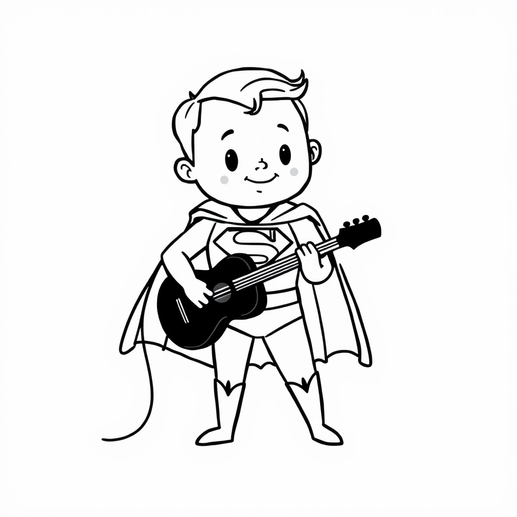 Superman as a musician