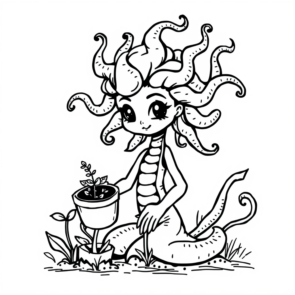 Medusa as a gardener