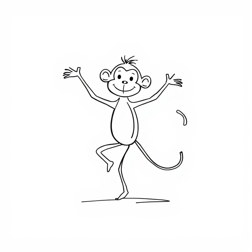 Monkey dancing ballet