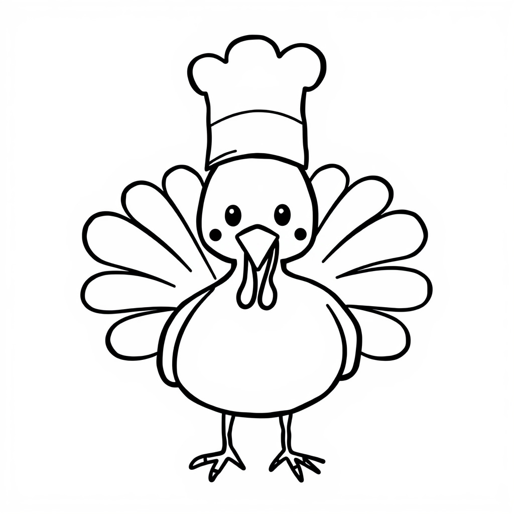 Turkey wearing a chef hat