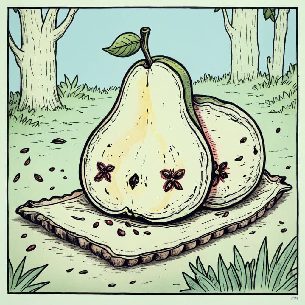 Colored Sleepy pear with a tiny blanket
