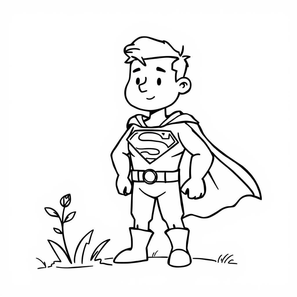 Superman as a gardener