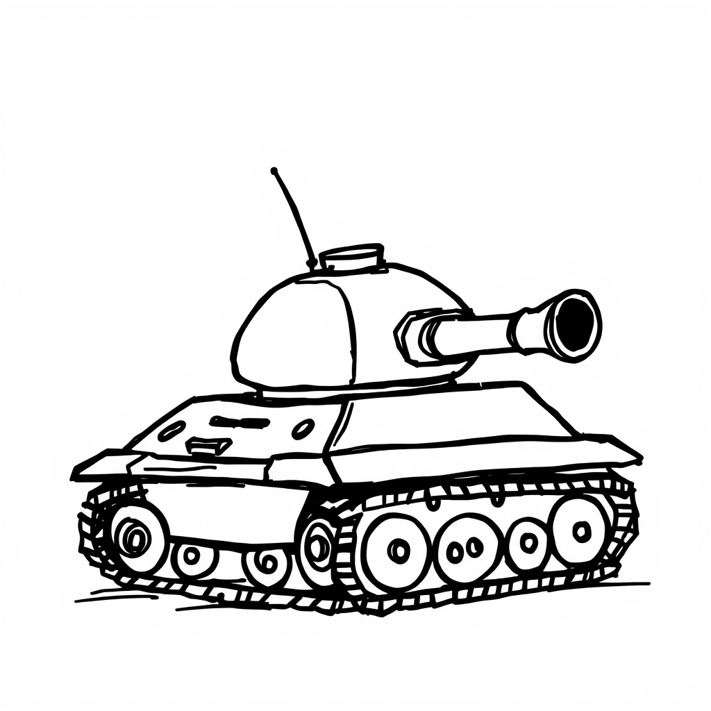 Tank with antennae scanning the sky.