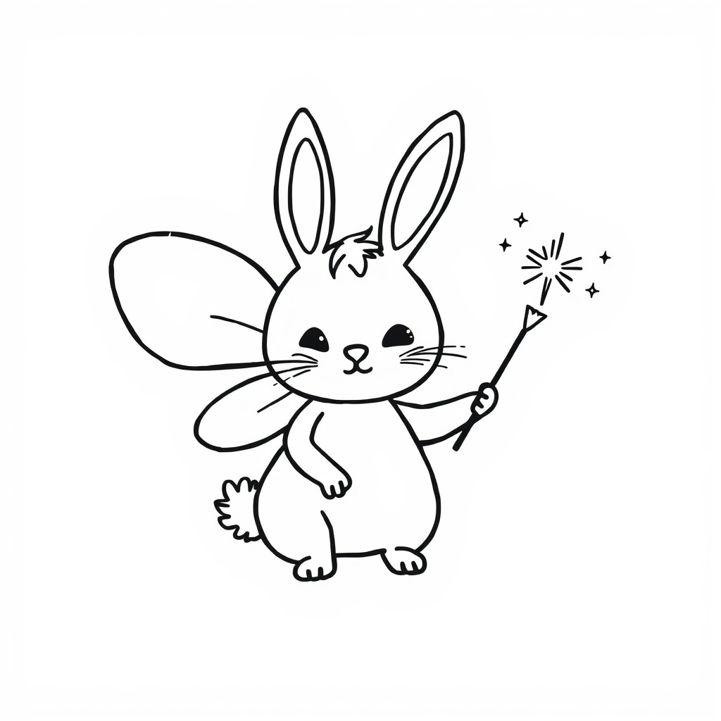 Fairy Bunny with Sparkling Wand