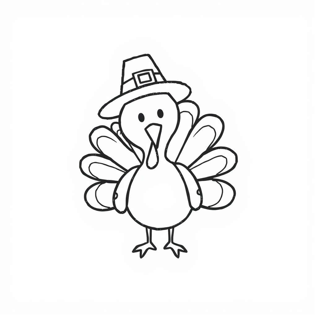 Turkey with a Pilgrim hat