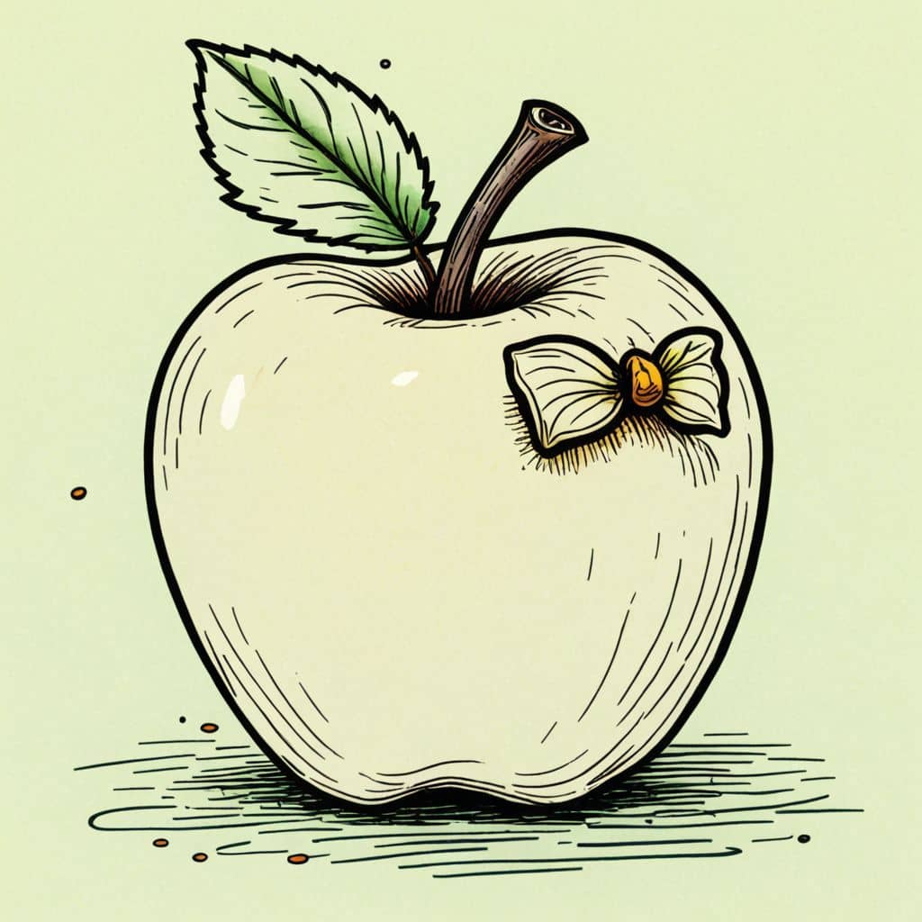 Colored Apple with a cute bow