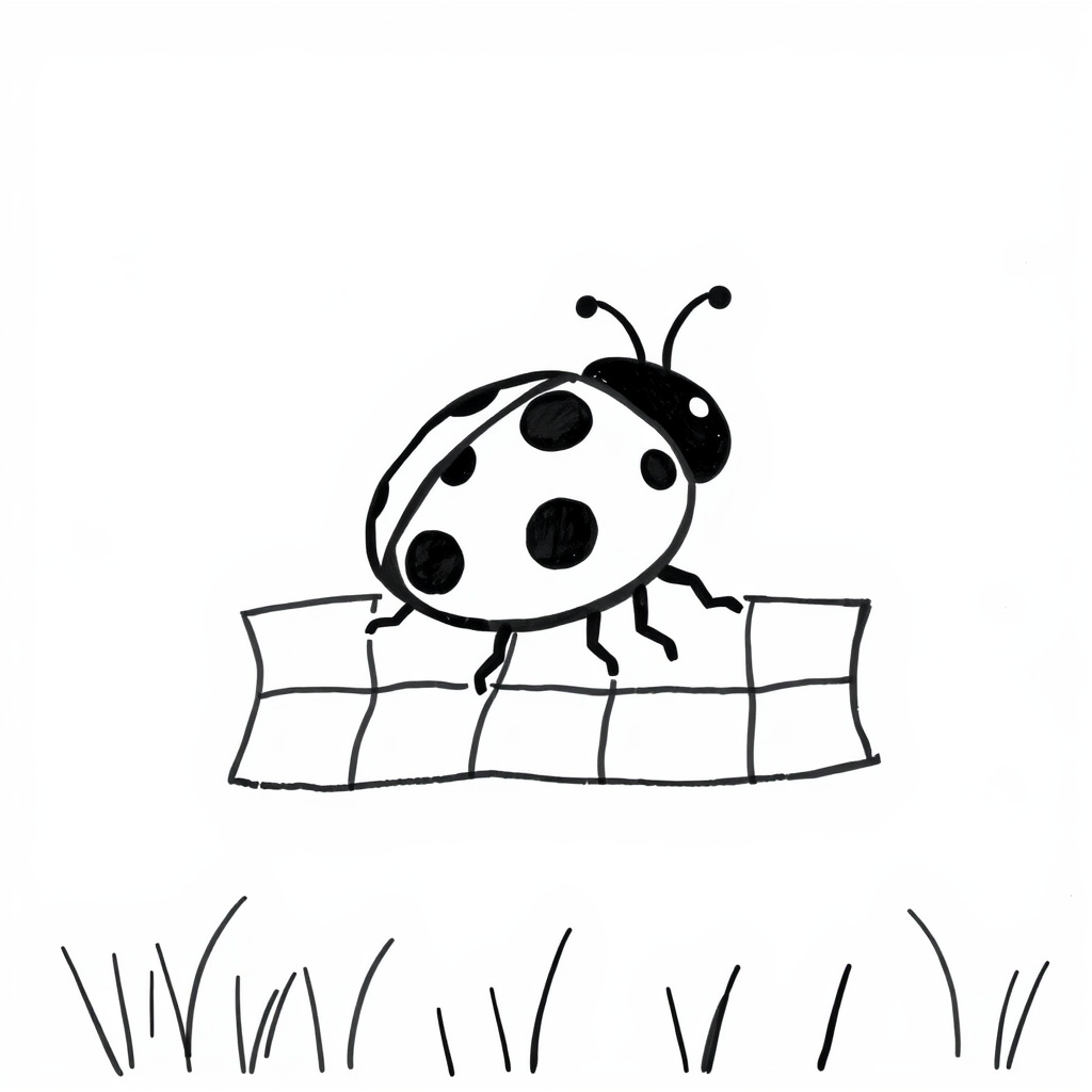 Ladybug on a summer picnic