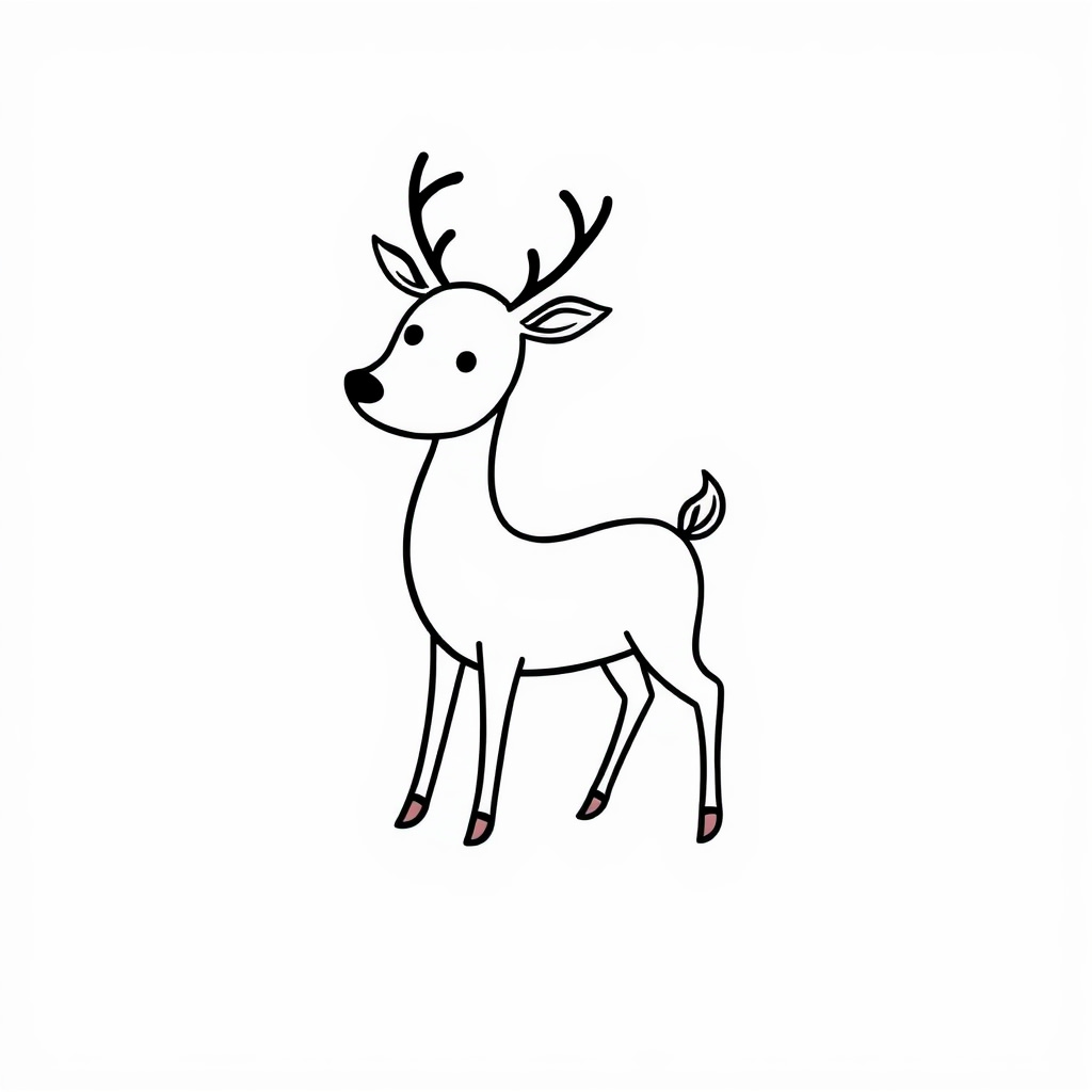 Deer with fire-tipped hooves and antlers