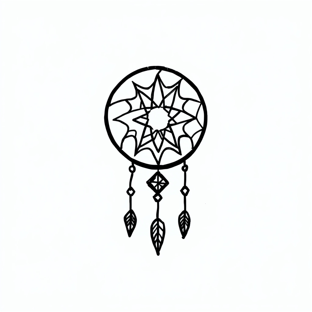 Moon with dreamcatcher