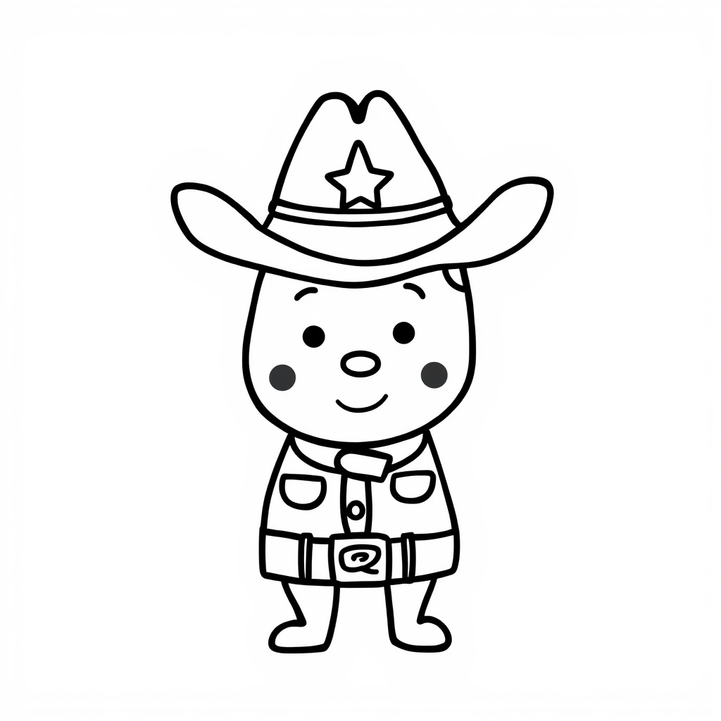 Sheriff with a cowboy hat