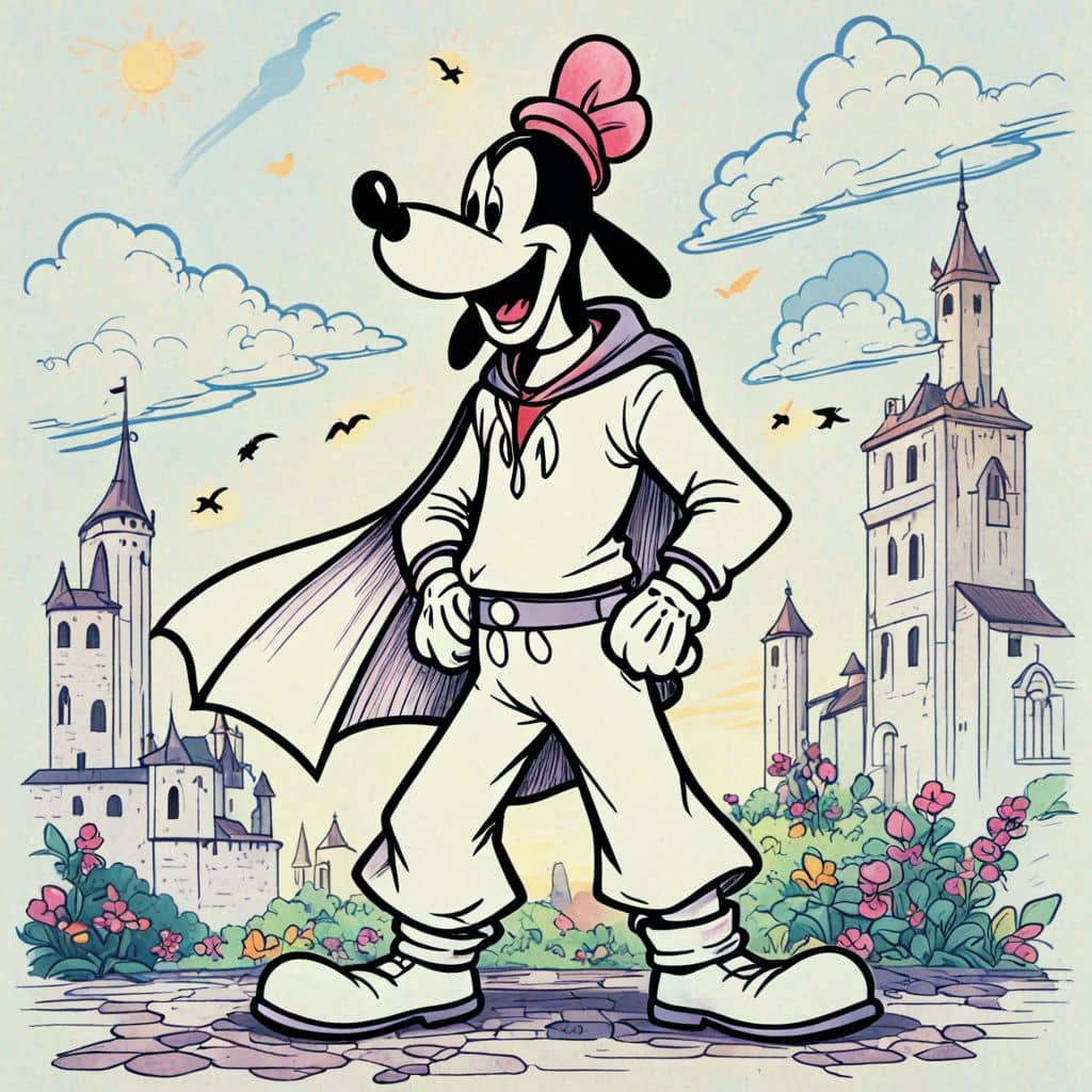Colored Goofy - superhero suit