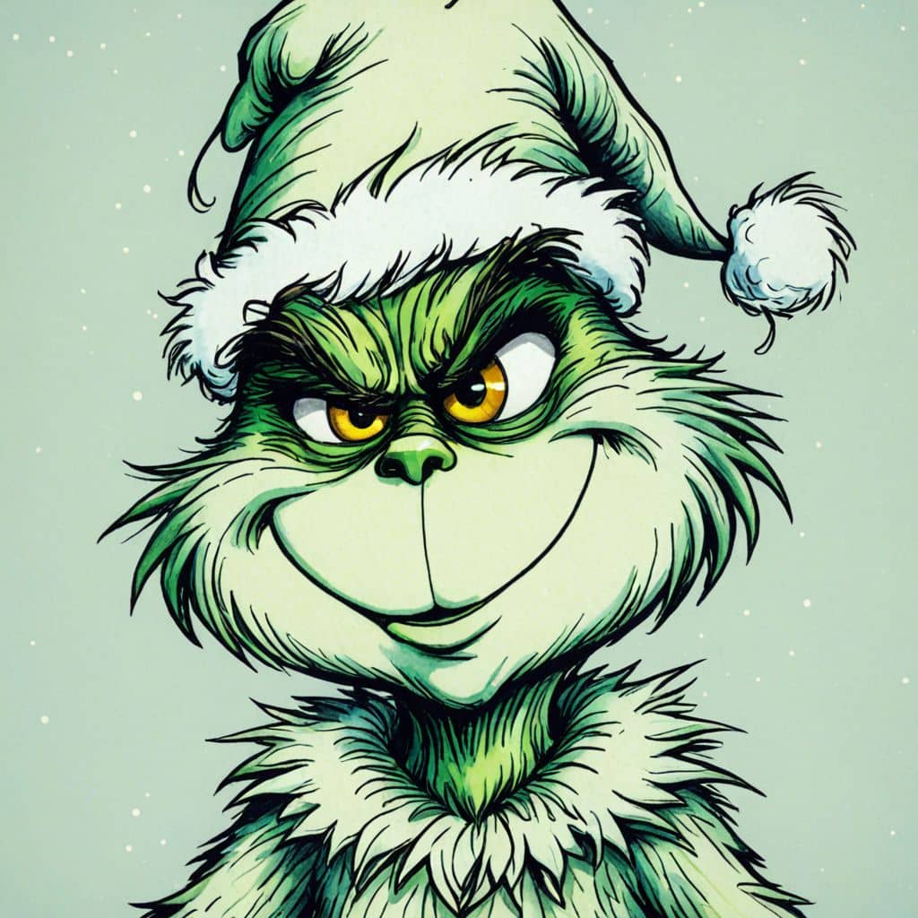 Colored Grinch - the cartoon character from The Grinch movie