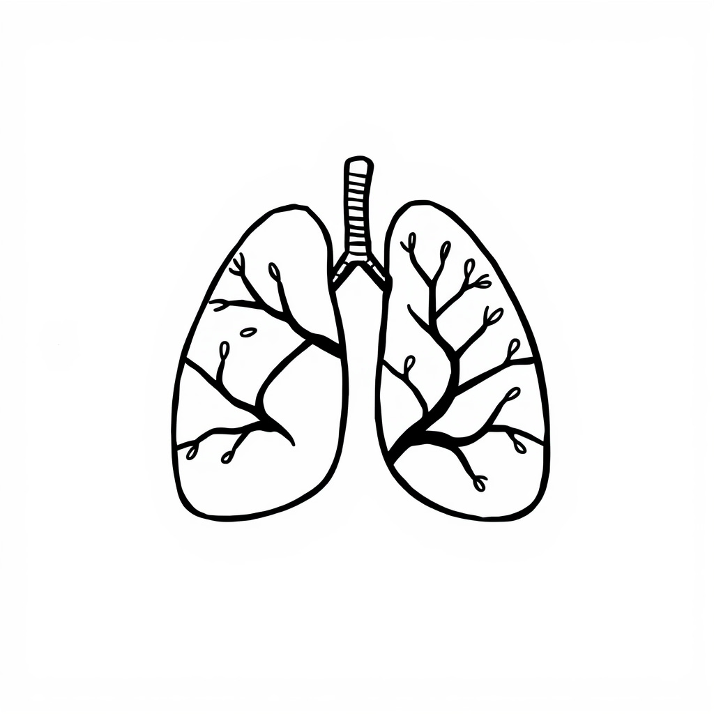 Lungs interconnected with tree branches