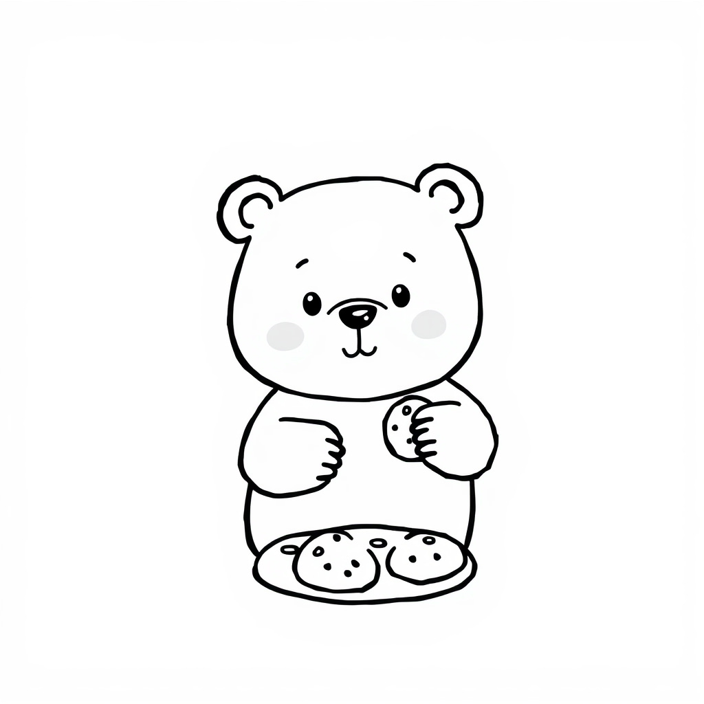 Share Bear baking cookies