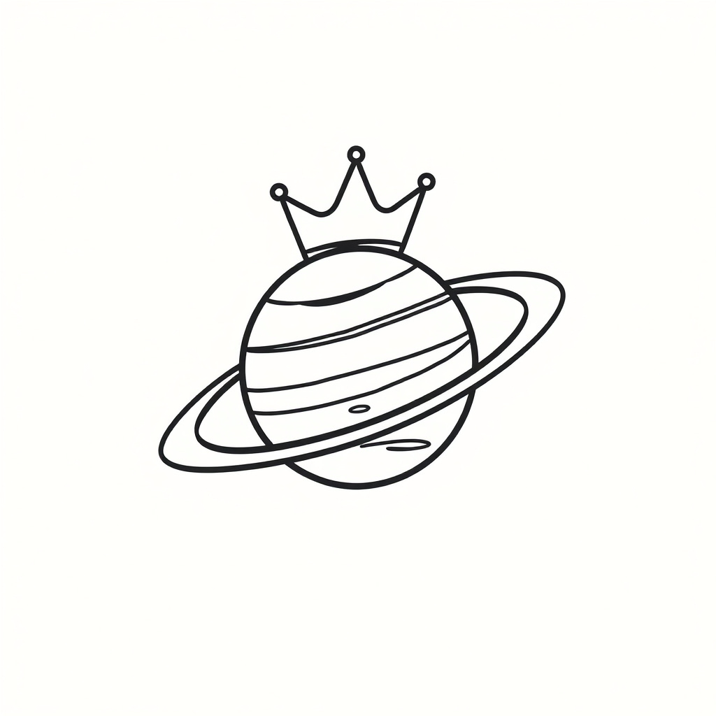 Saturn wearing a crown