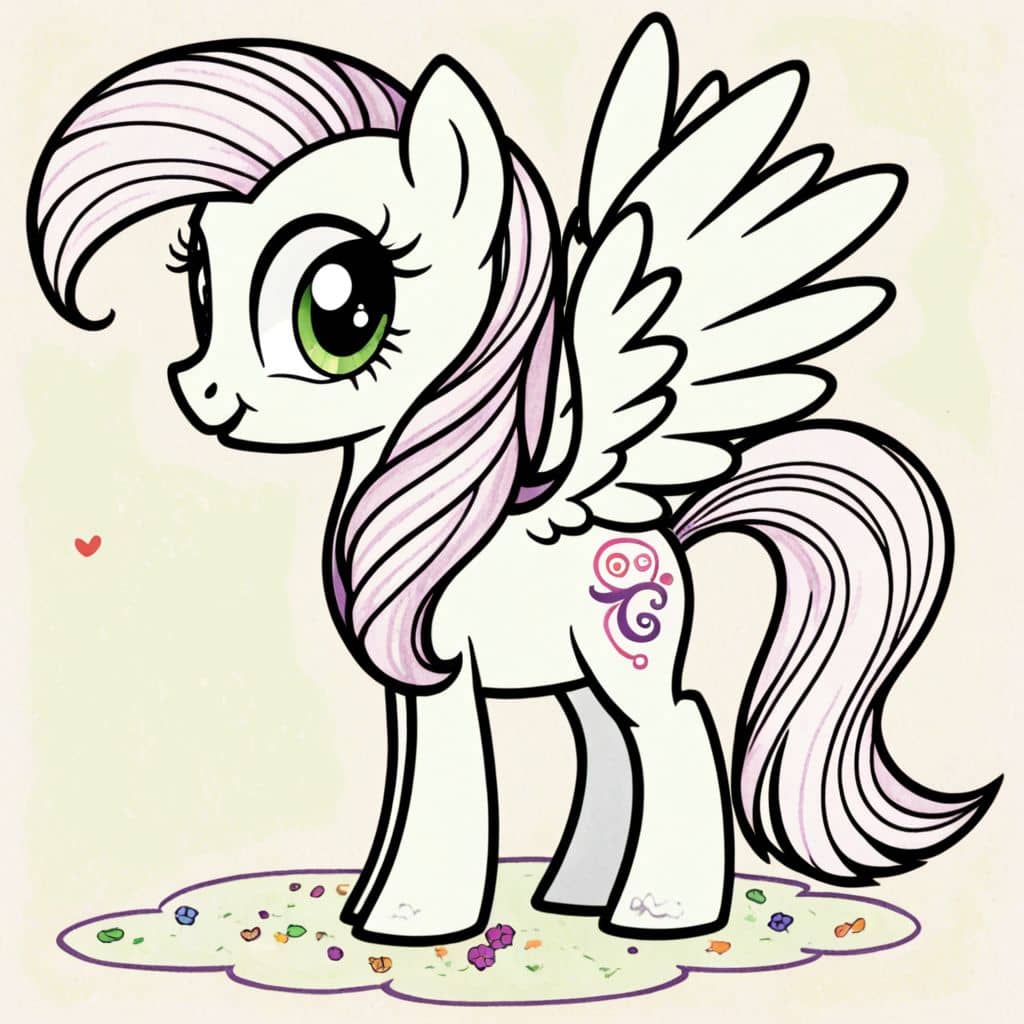 Colored Fluttershy - fairy wings