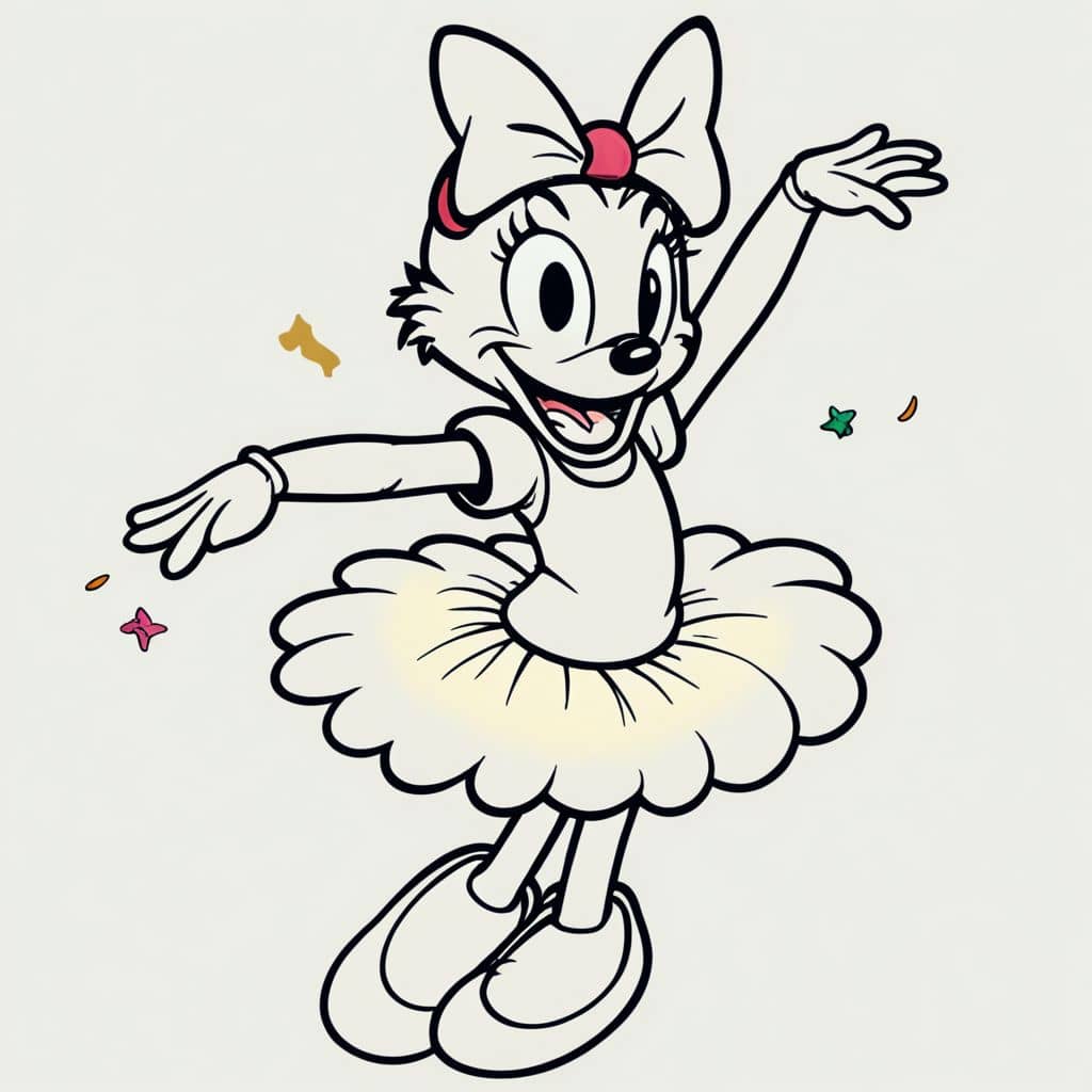 Colored Daisy Duck - ballerina tutu