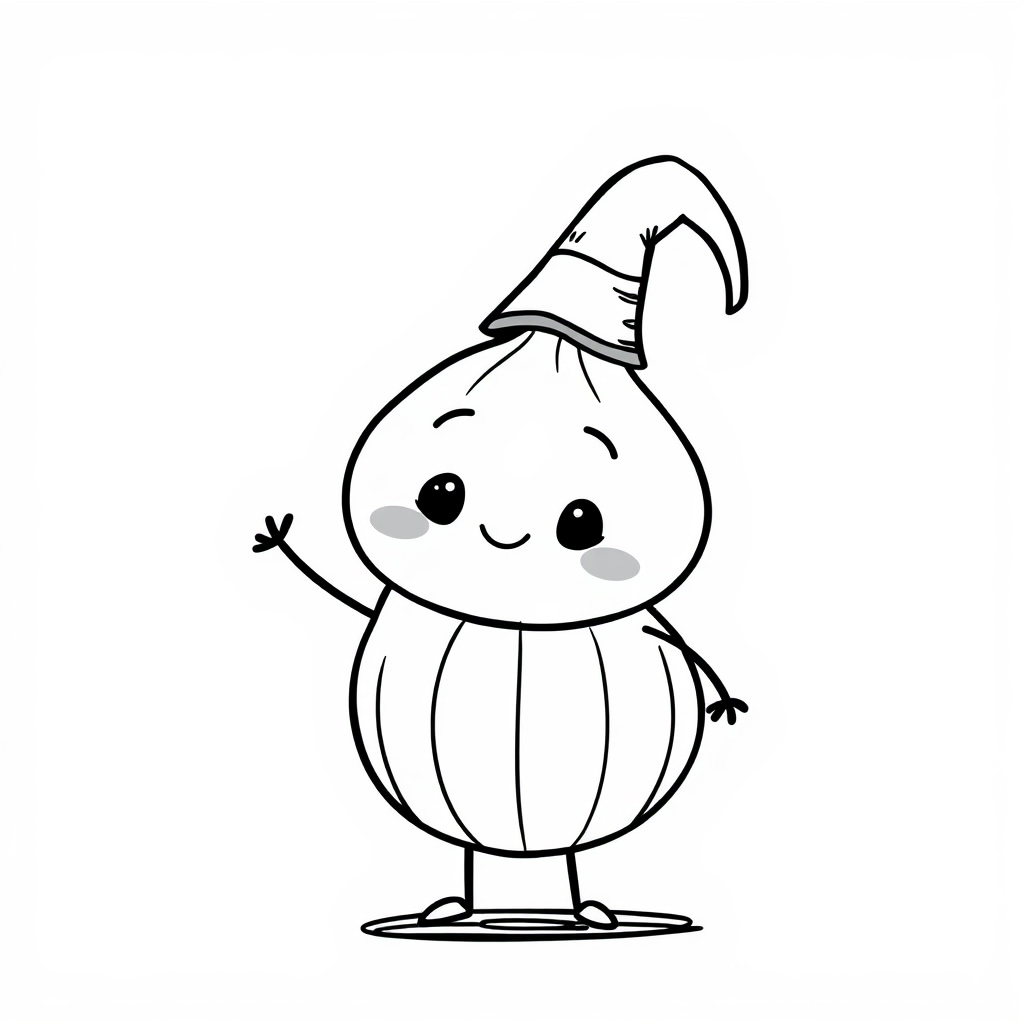 Onion wearing Halloween costume