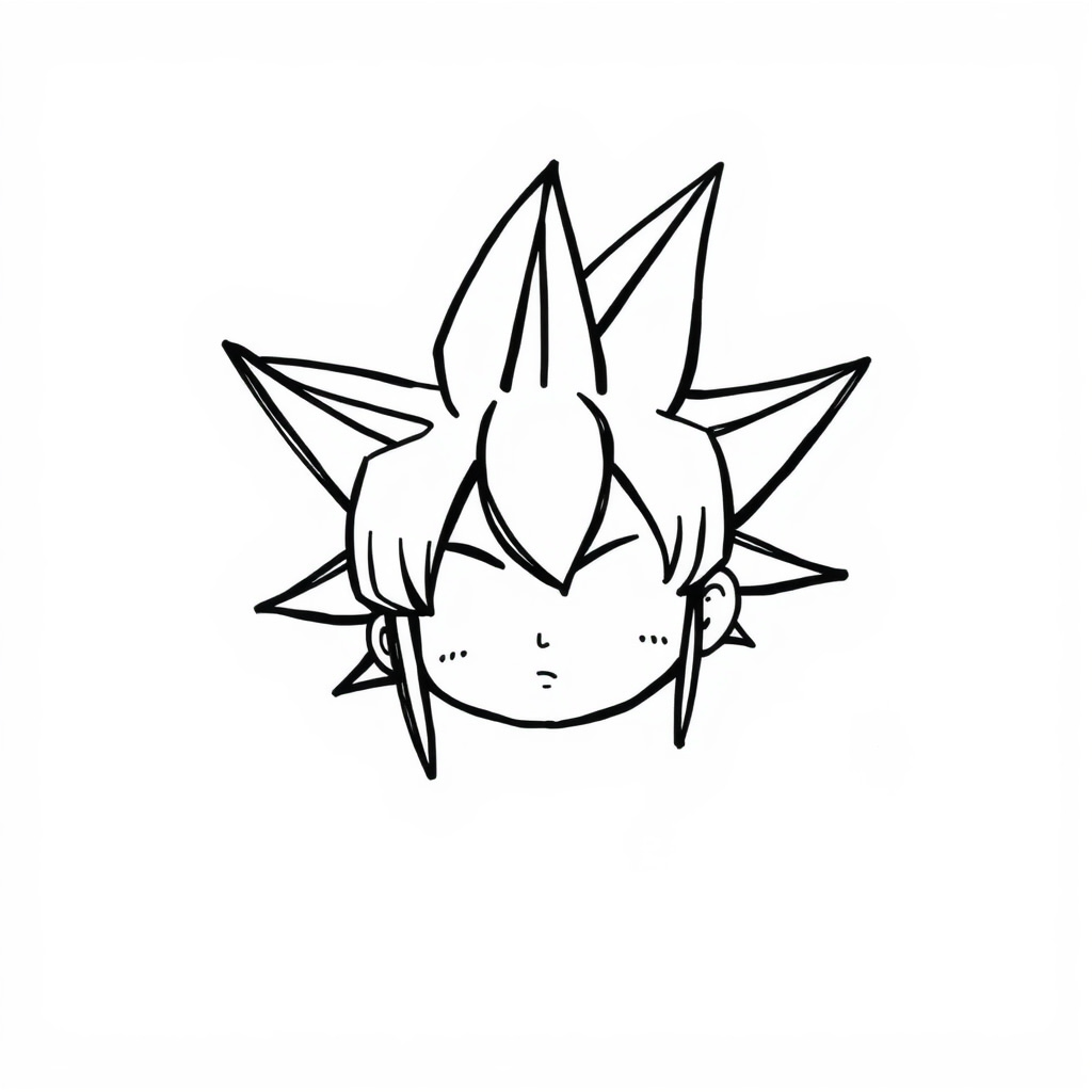 Yugi's tri-colored spiky hair