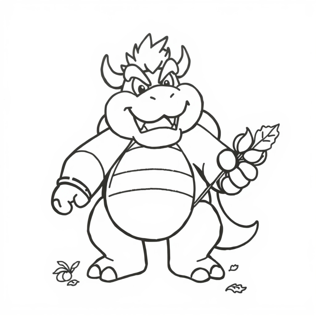 Bowser celebrating autumn harvest