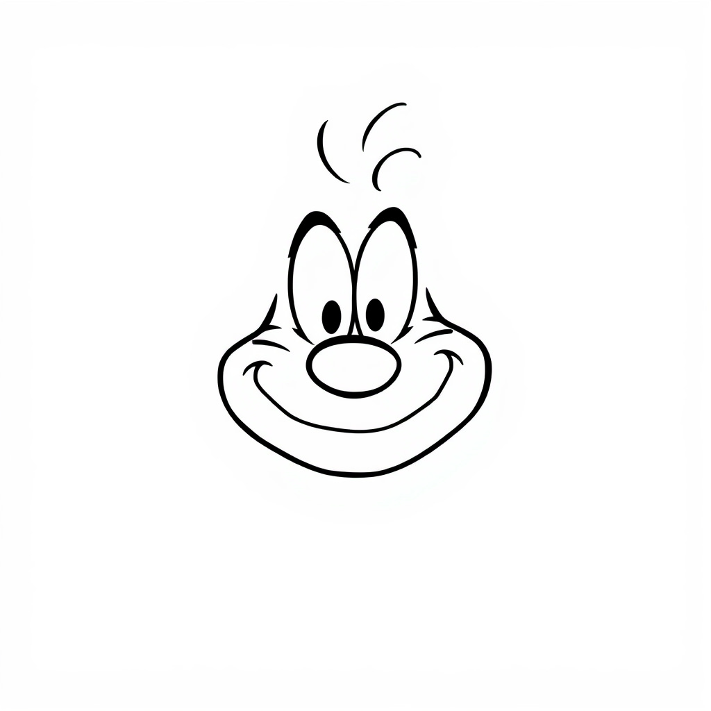 Goofy Cartoon squished face.