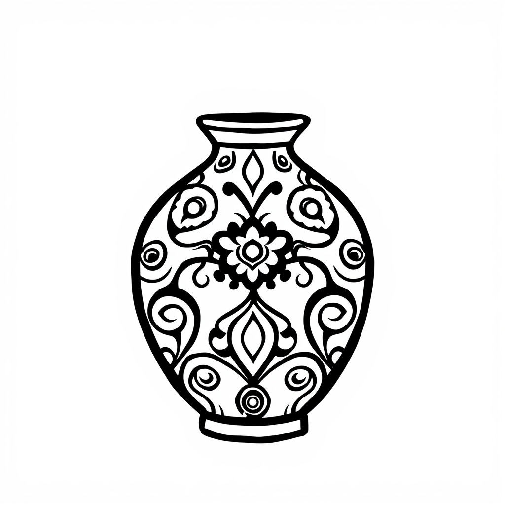 Indian Paisley Vase.