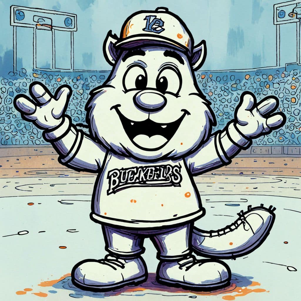 Colored Sluggerrr - Kansas City Royals mascot cheering