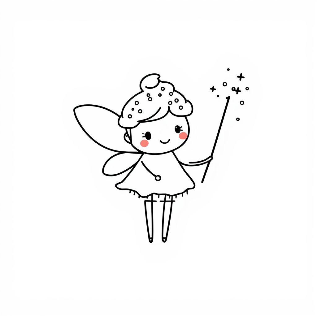 Cupcake fairy with magical sprinkles wand