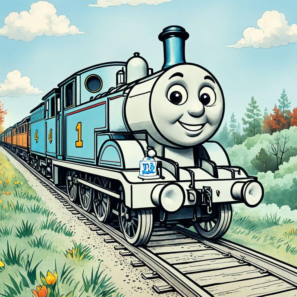 Colored Thomas playing on a slide
