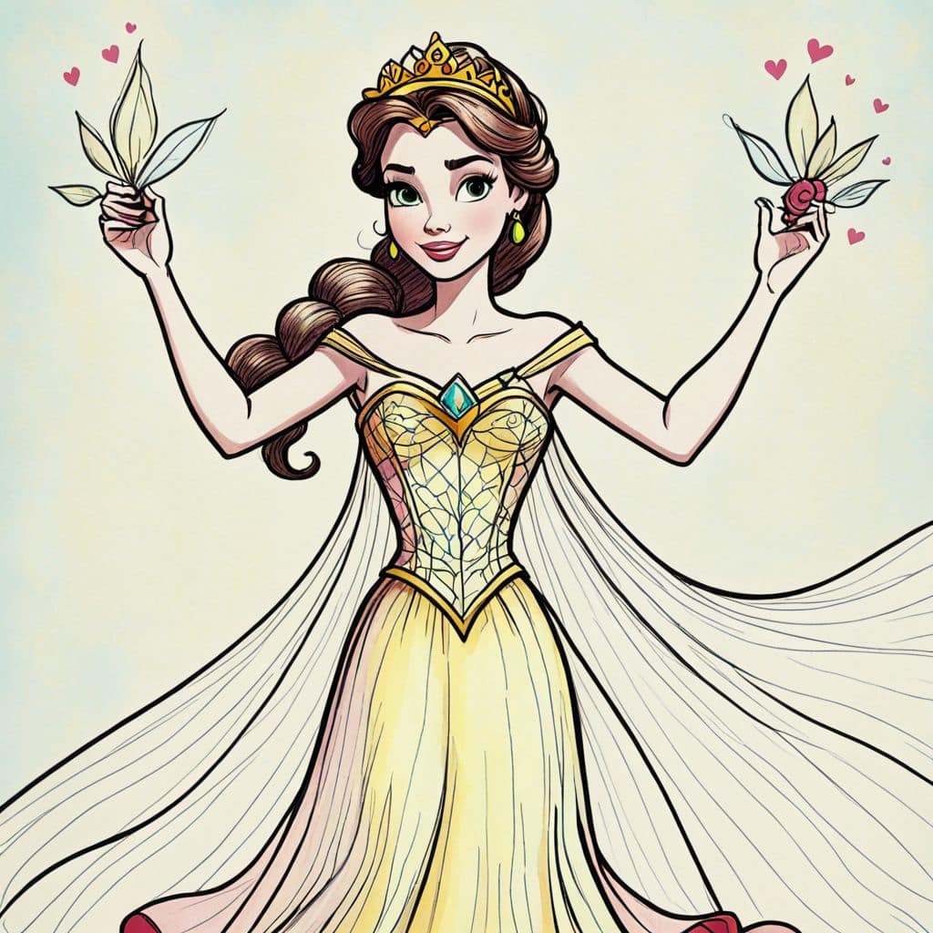 Colored Elsa - the princess controlling ice